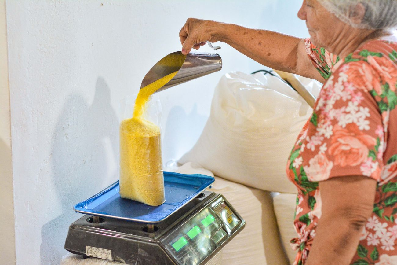 produção de farinha