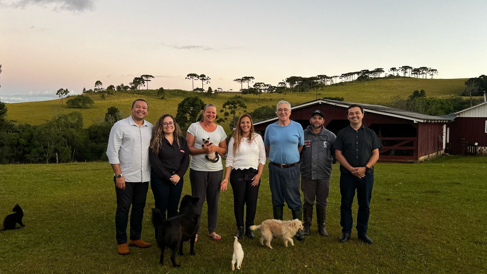 equipe da Ges em visita técnica ao Cidasc