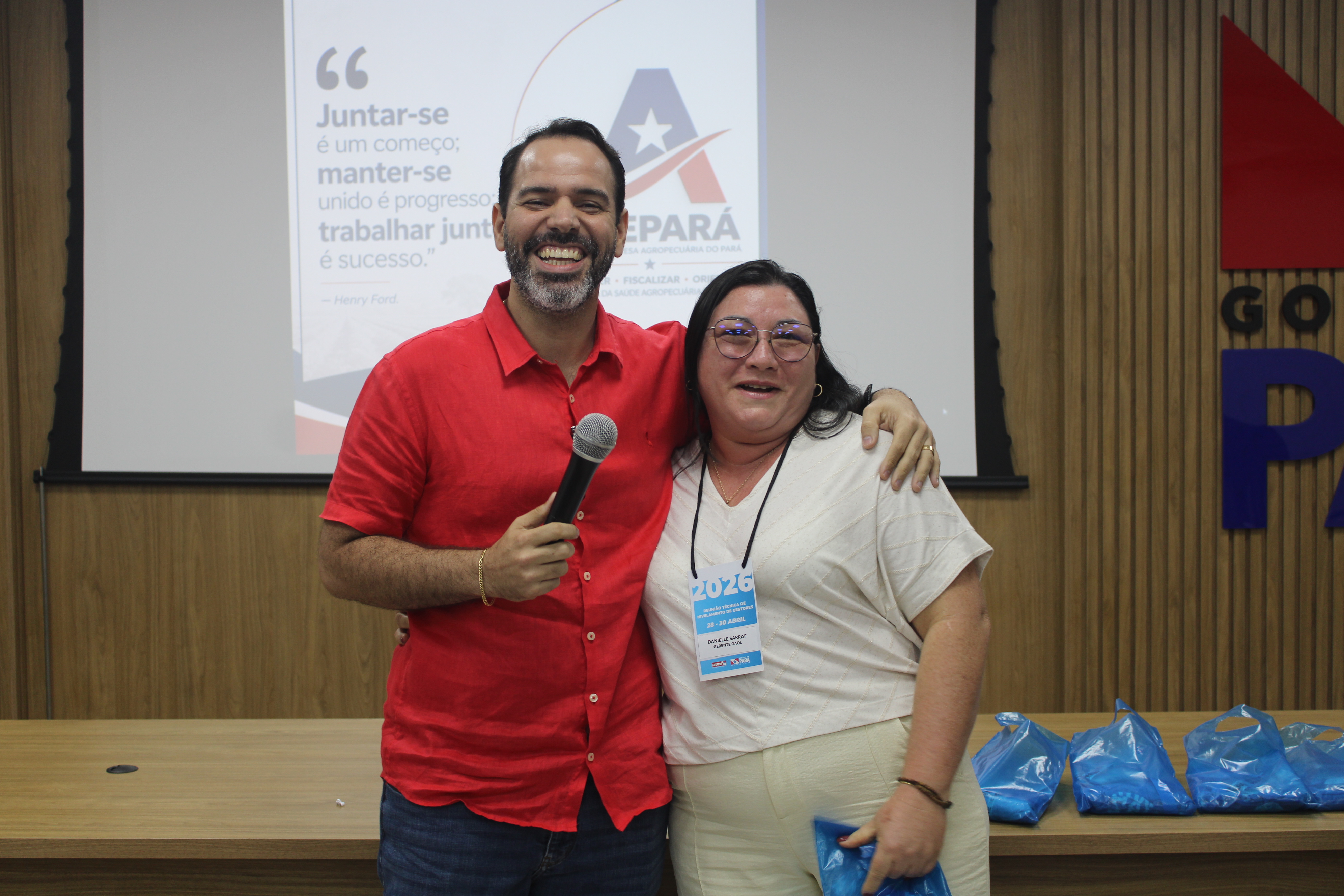 No final do evento, houve um sorteio de brindes para os servidores da Agência