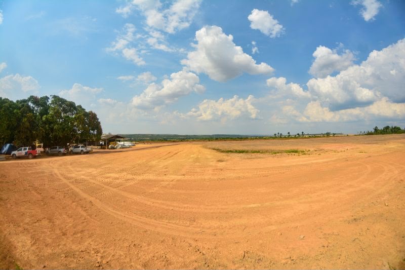 Plantação de soja durante o vazio