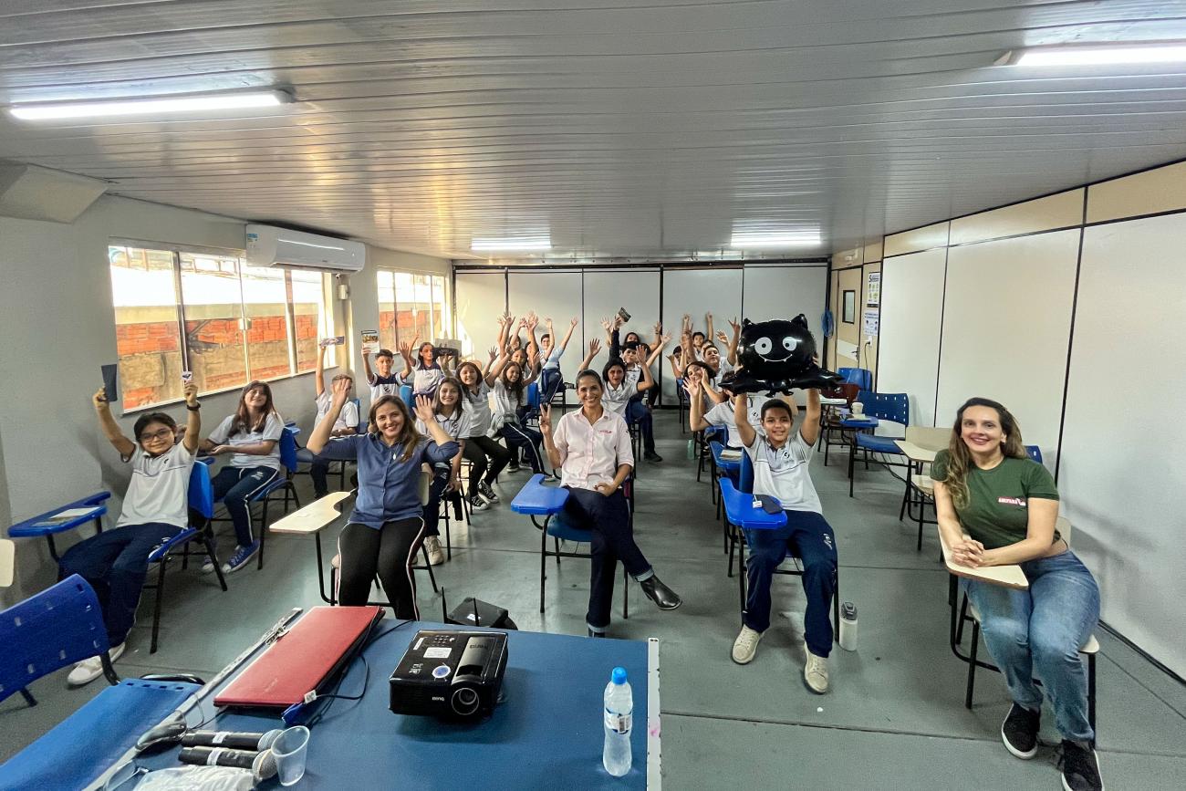 estudantes de bragança recebram as ações