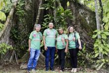 equipe de agrônomos em ação no Combu