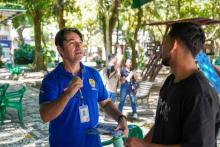 Ação na Praça Batista Campos